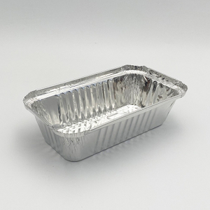 Rechteckige Lunchbox aus Alufolie mit Deckel zum Backen und Grillen